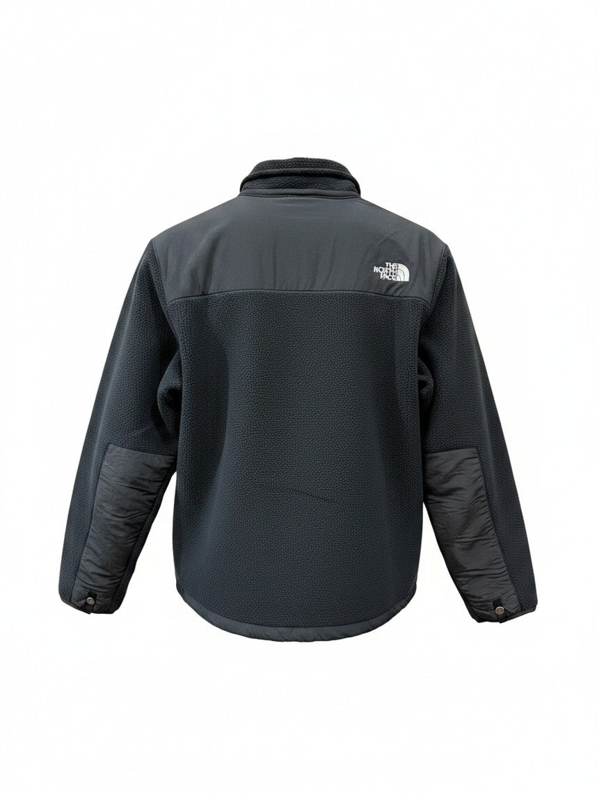 The North Face Black Mixed-Panel Stand Collar Fleece Jacket