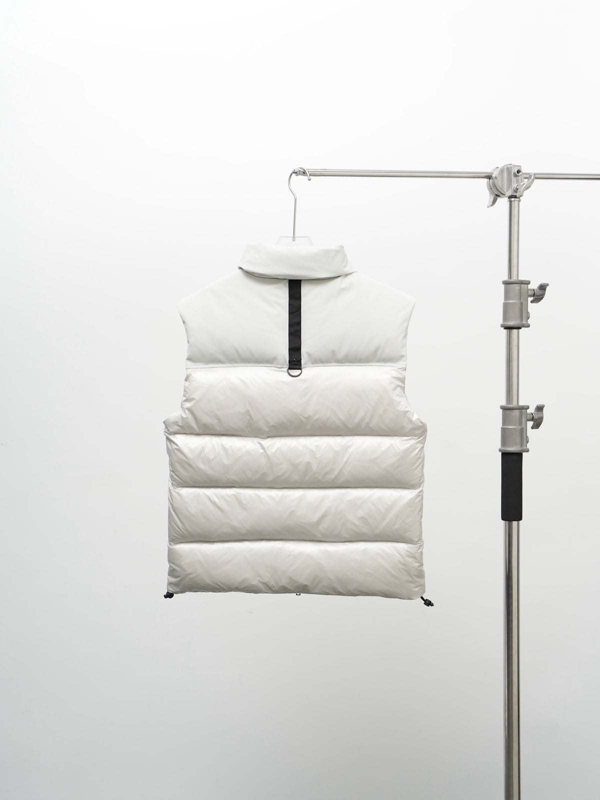 Moose Knuckles White Quilted Stand Collar Puffer Vest
