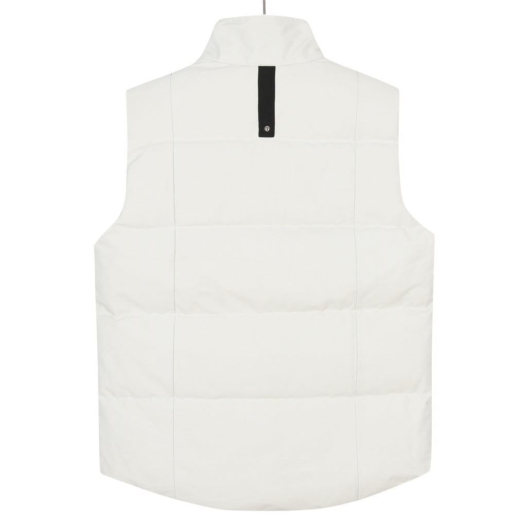 Moose Knuckles White Stud Detail Stand Collar Puffer Vest