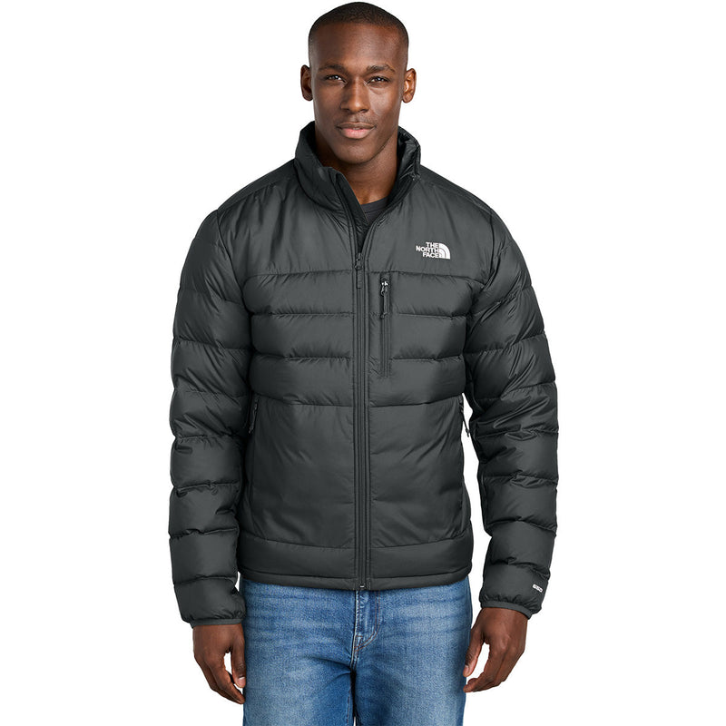 The North Face Black Chest-Zip Stand Collar Puffer Jacket