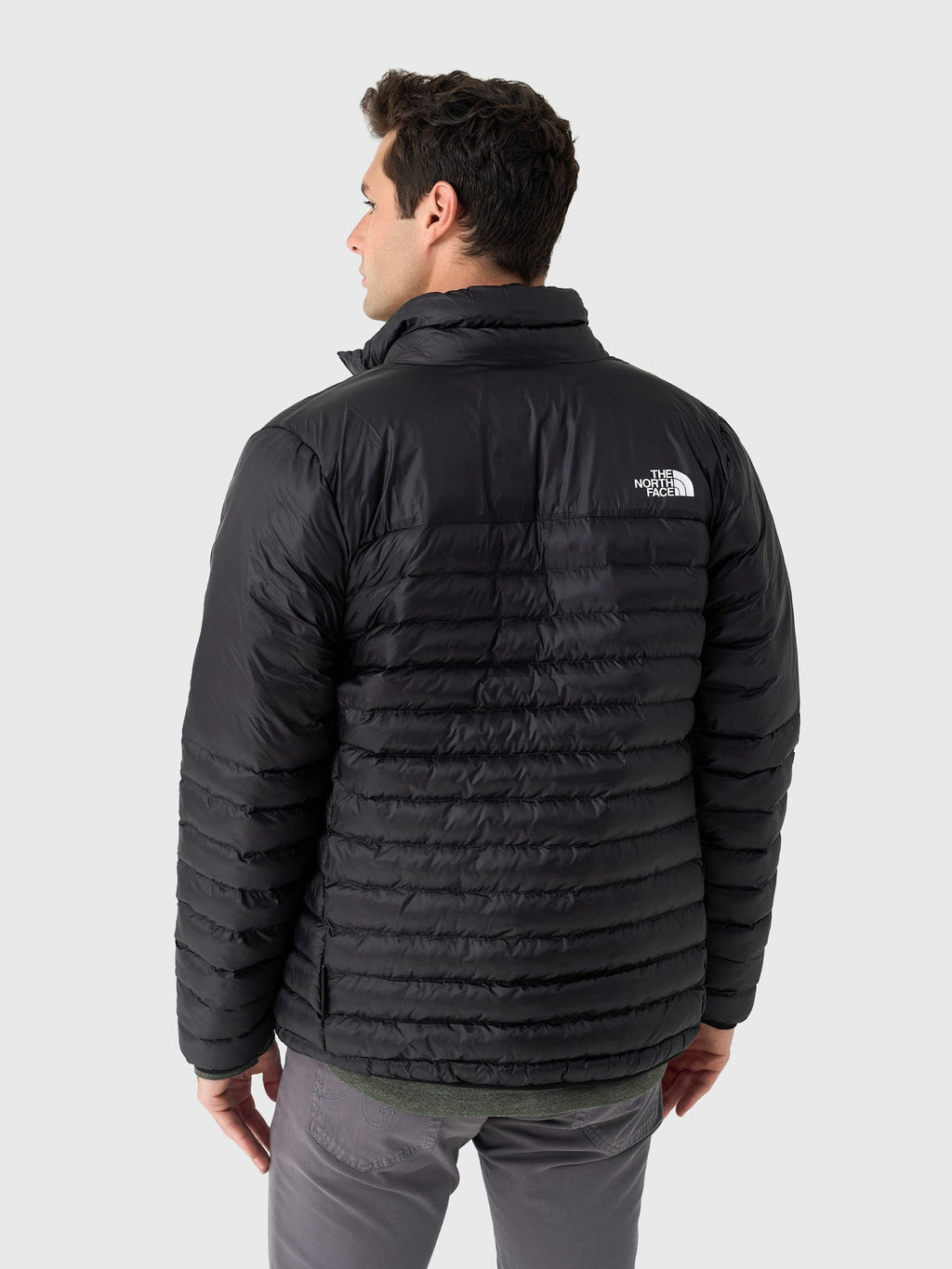 The North Face Black Stand Collar Quilted Puffer Jacket