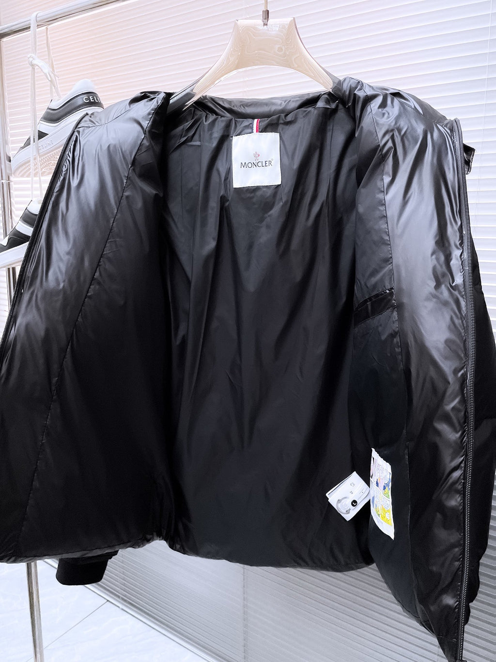 Moncler Black Back Logo Hooded Puffer Jacket