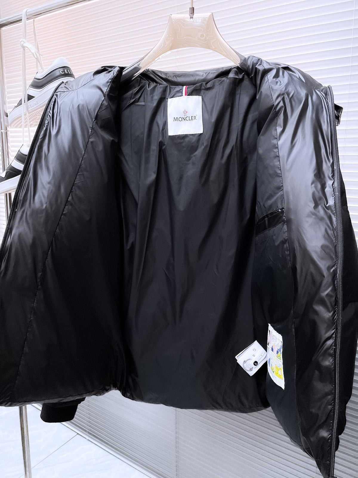 Moncler Black Back Logo Hooded Puffer Jacket