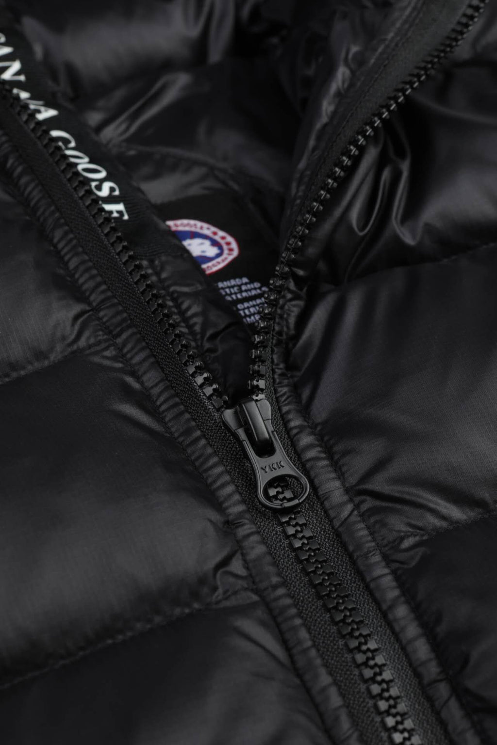 Canada Goose Black Stripe Detail Hooded Quilted Puffer Jacket
