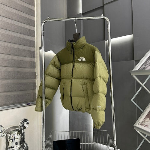 The North Face Olive Green Tonal Colorblock Puffer Jacket