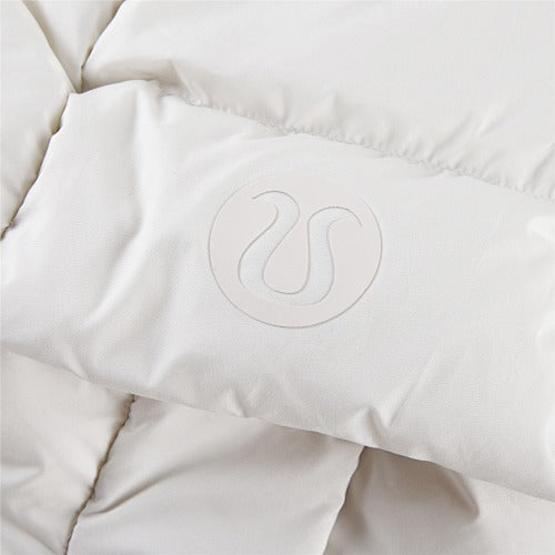Lululemon Ivory White Cropped Hooded Quilted Puffer Jacket