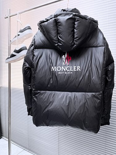 Moncler Black Back Logo Hooded Puffer Jacket