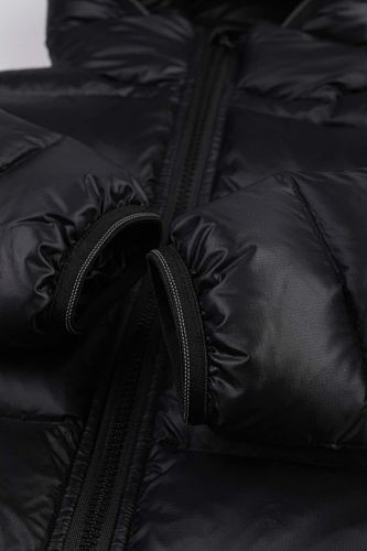 Canada Goose Black Stripe Detail Hooded Quilted Puffer Jacket