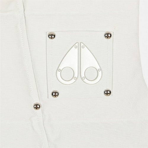 Moose Knuckles White Stud Detail Stand Collar Puffer Vest