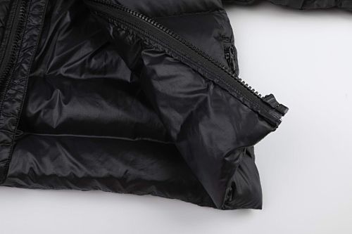 Canada Goose Black Stripe Detail Hooded Quilted Puffer Jacket
