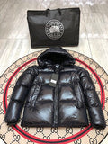 Canada Goose Black Glossy Hooded Quilted Puffer Jacket