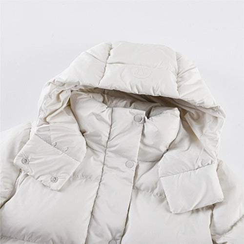 Lululemon Ivory White Cropped Hooded Quilted Puffer Jacket