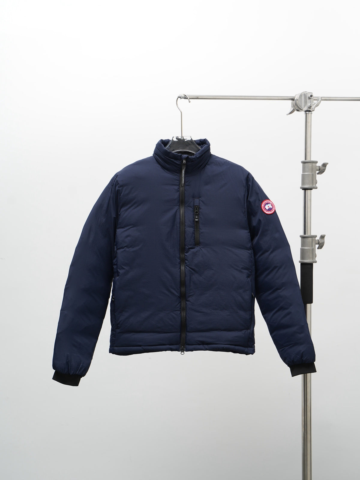 Canada Goose Navy Blue Stand Collar Quilted Puffer Jacket