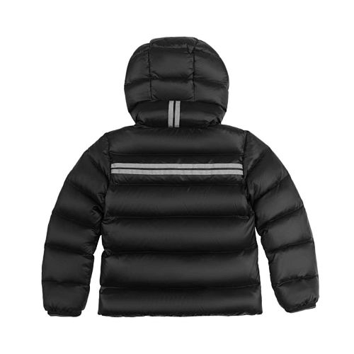 Canada Goose Black Stripe Detail Hooded Quilted Puffer Jacket