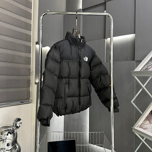 The North Face Black Stand Collar Quilted Puffer Jacket
