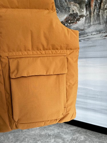 MLB Boston Red Sox Mustard Yellow Logo Puffer Vest