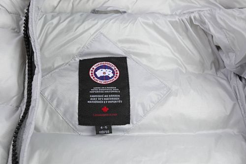 Canada Goose White Stripe Detail Hooded Quilted Puffer Jacket