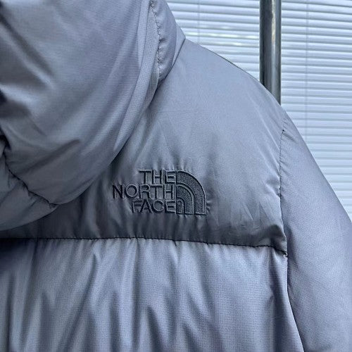 The North Face Slate Gray Hooded Quilted Puffer Jacket