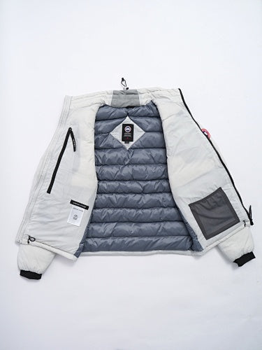 Canada Goose White Stand Collar Quilted Puffer Jacket