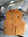 MLB Boston Red Sox Mustard Yellow Logo Puffer Vest