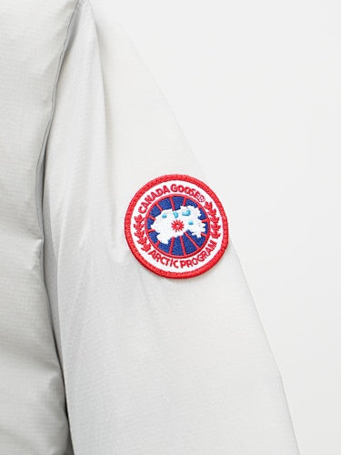 Canada Goose White Stand Collar Quilted Puffer Jacket