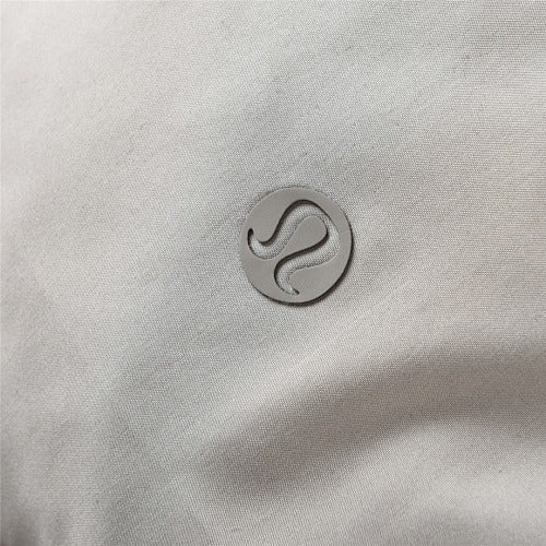 Lululemon Light Gray Cropped Hooded Quilted Puffer Jacket