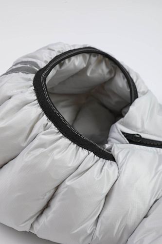 Canada Goose White Stripe Detail Hooded Quilted Puffer Jacket