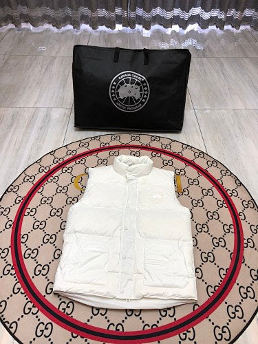 Canada Goose White Quilted Puffer Vest