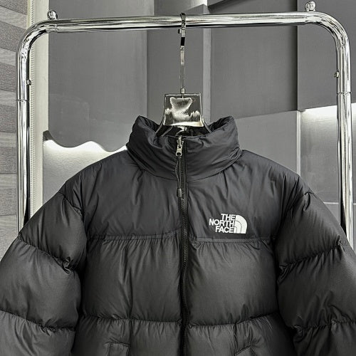 The North Face Black Stand Collar Quilted Puffer Jacket