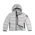 Canada Goose White Stripe Detail Hooded Quilted Puffer Jacket