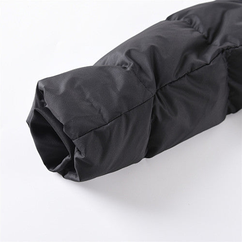 Lululemon Black Cropped Hooded Quilted Puffer Jacket
