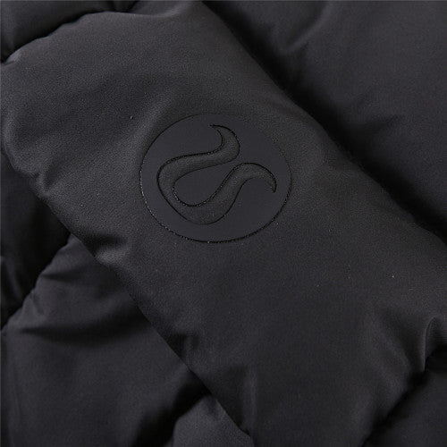 Lululemon Black Cropped Hooded Quilted Puffer Jacket