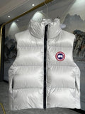 Canada Goose White Glossy Quilted Puffer Vest