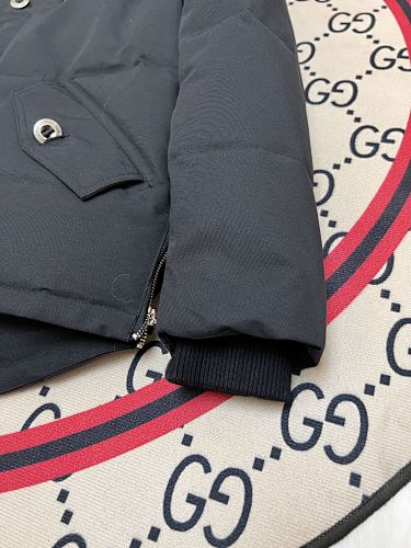 Moose Knuckles Black Plush-Trim Hooded Quilted Parka