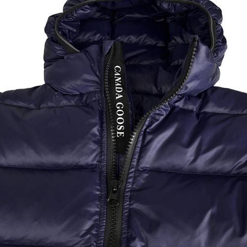 Canada Goose Navy Blue Stripe Detail Hooded Quilted Puffer Jacket