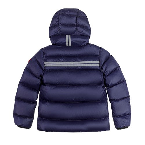 Canada Goose Navy Blue Stripe Detail Hooded Quilted Puffer Jacket