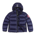 Canada Goose Navy Blue Stripe Detail Hooded Quilted Puffer Jacket