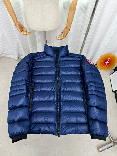 Canada Goose Navy Blue Stand Collar Quilted Puffer Jacket