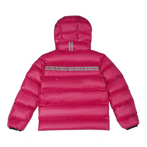Canada Goose Fuchsia Pink Stripe Detail Hooded Quilted Puffer Jacket