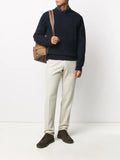 Barbour patch detail crew neck jumper