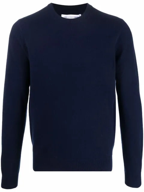 Comme Des Garçons Shirt fine-knit ribbed-trim jumper