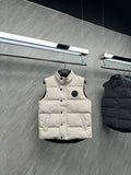 Canada Goose Ivory White Quilted Stand Collar Puffer Vest