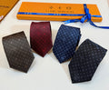 Louis Vuitton Style Men's Monogram Silk Tie