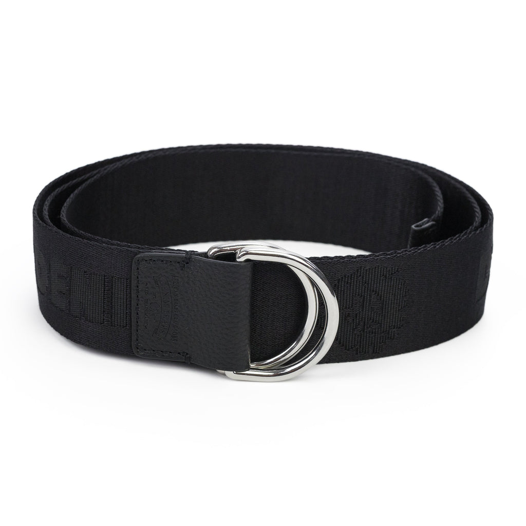Black Peace Wreath Webbing D-Ring Belt