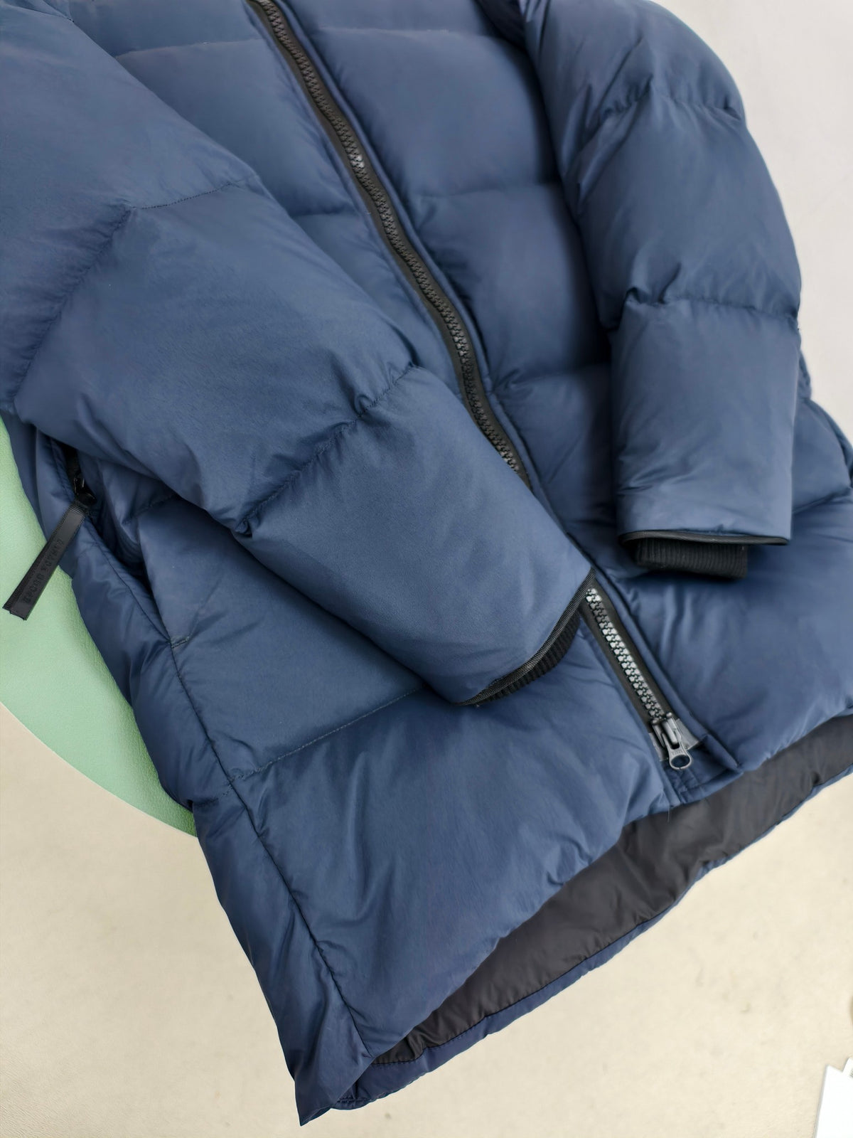 Canada Goose Navy Blue Hooded Wide-Quilt Puffer Jacket