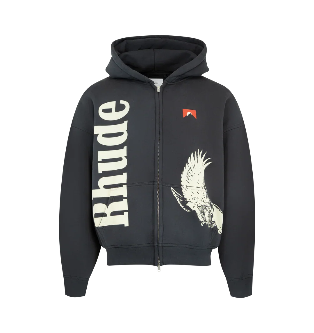 Rhude Eagle Pass Zip-Up Hoodie