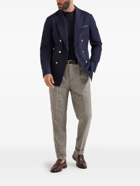 Brunello Cucinelli metal-buttons twill blazer