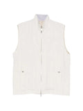 Eleventy pinstriped zip-up gilet