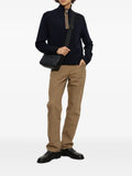 Burberry Check trim wool half-zip sweater