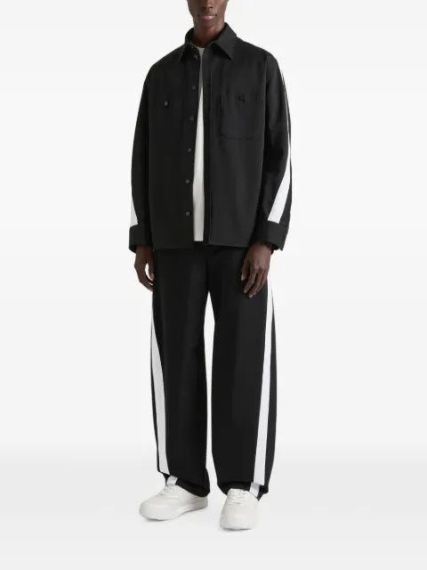 Givenchy couture seam overshirt in cotton with gros grain detail